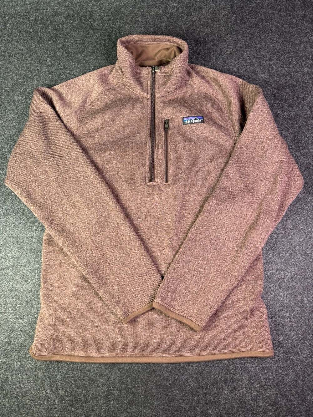 Patagonia Better Sweater 1/4-Zip Fleece Pullover Size S Brown Heather